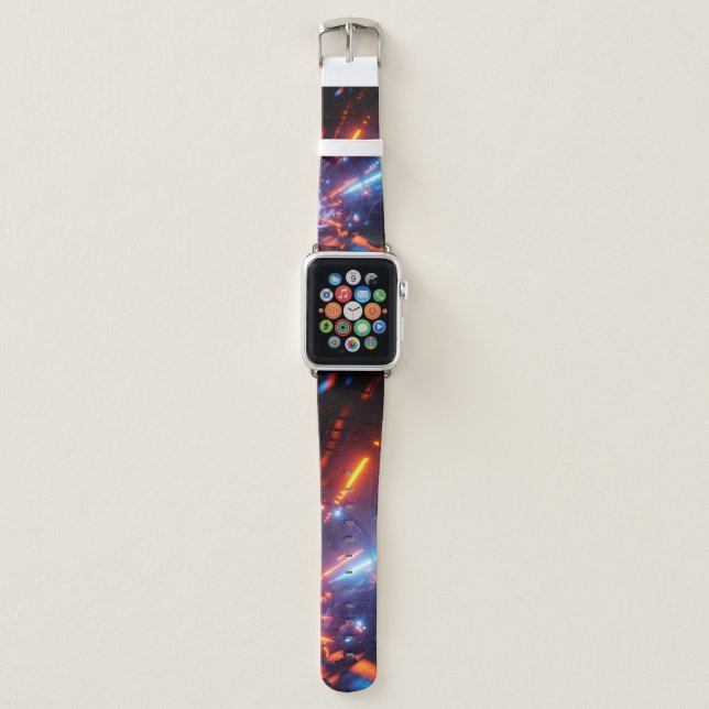 Uhd wallpaper laser light design apple watch band (Front)