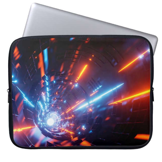 Uhd wallpaper laser light design laptop sleeve (Front)