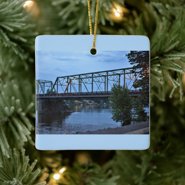 Uhlerstown-Frenchtown Bridge Ceramic Ornament (Tree)