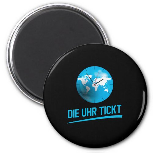 Uhr Tickt Planet Earth Erde Environmental Protecti Magnet