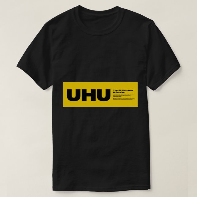 UHU all purpose adhesive inspired best glue on ear T-Shirt (Design Front)