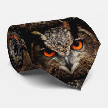 Uhu owl with Terrifying eyes Tie