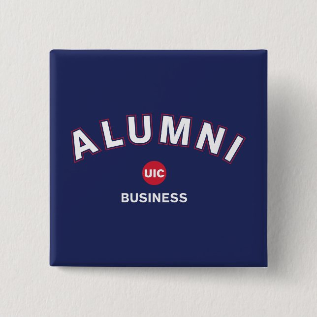 UIC Alumni Business Button (Front)