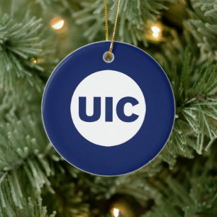 UIC Circle Logo Spirit Ceramic Ornament