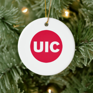 UIC Circle Logo Spirit Ceramic Ornament