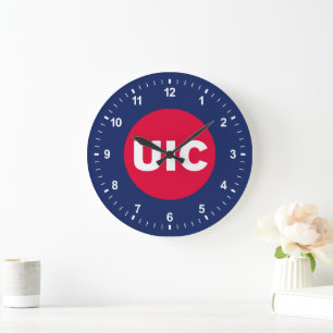 UIC Circle Logo Spirit Large Clock