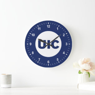 UIC Circle Logo Spirit Large Clock