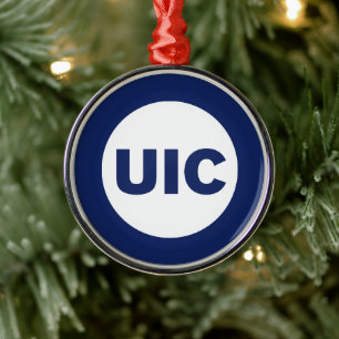 UIC Circle Logo Spirit Metal Ornament