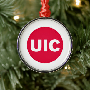 UIC Circle Logo Spirit Metal Ornament