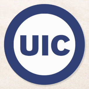 UIC Circle Logo Spirit Round Paper Coaster