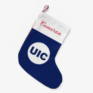 UIC Circle Logo Spirit Small Christmas Stocking