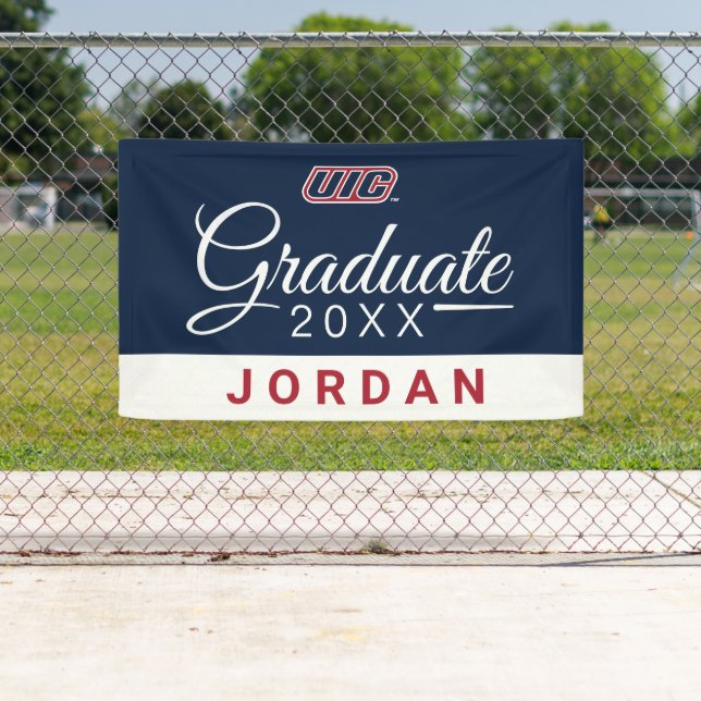 UIC Flames Graduate Banner (Insitu)