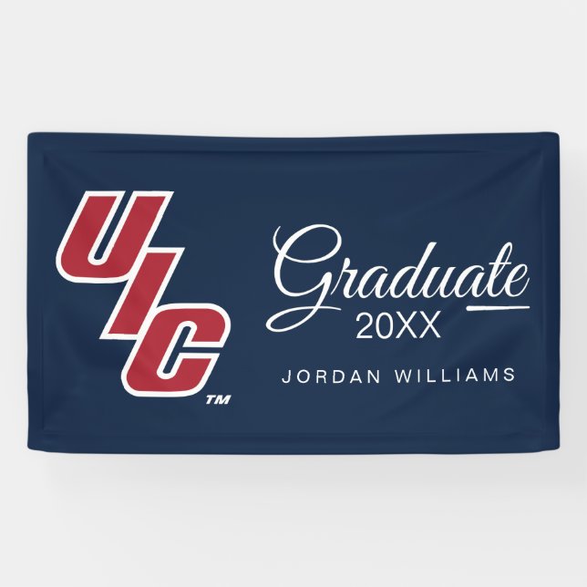 UIC Flames Graduate Banner (Horizontal)