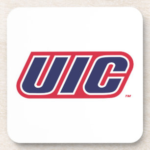 UIC Flames Spirit Logo Beverage Coaster