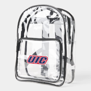 UIC Flames Spirit Logo Clear Backpack