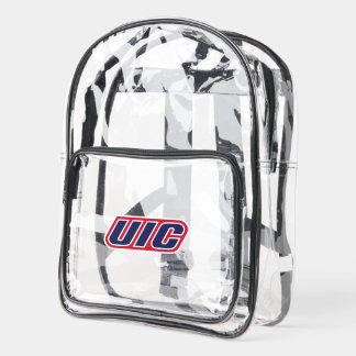 UIC Flames Spirit Logo Clear Backpack