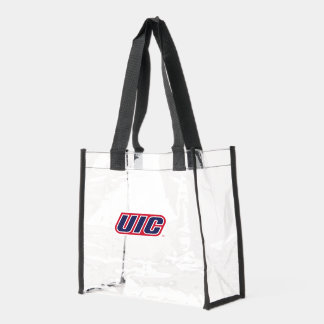 UIC Flames Spirit Logo Clear Tote Bag