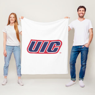 UIC Flames Spirit Logo Fleece Blanket