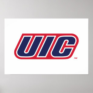 UIC Flames Spirit Logo Poster