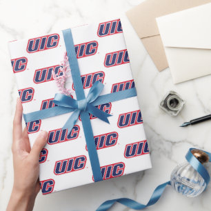 UIC Flames Spirit Logo Wrapping Paper