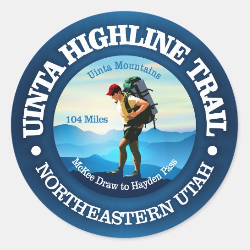 Uinta Highline Trail Classic Round Sticker