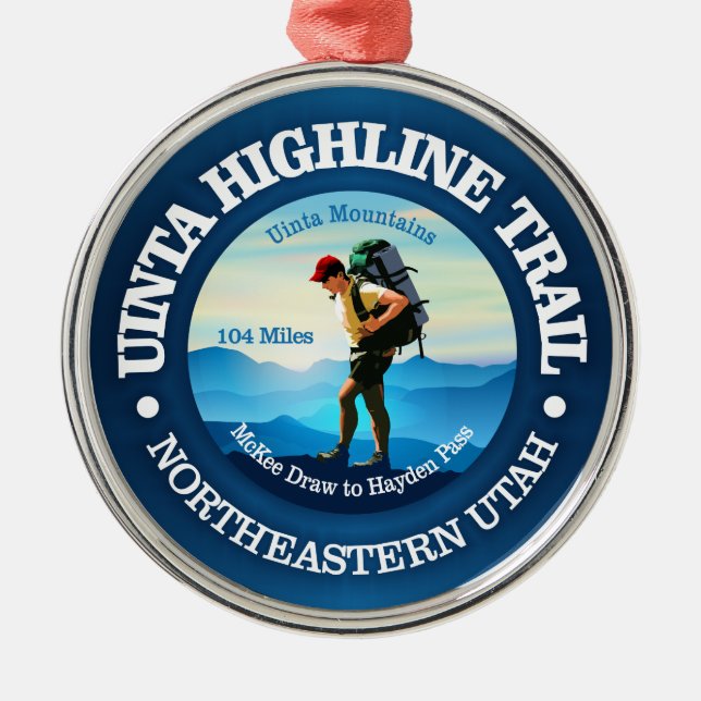 Uinta Highline Trail Metal Ornament (Front)