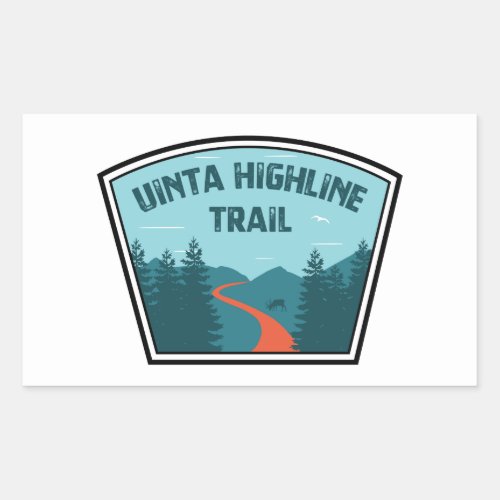 Uinta Highline Trail Utah Rectangular Sticker