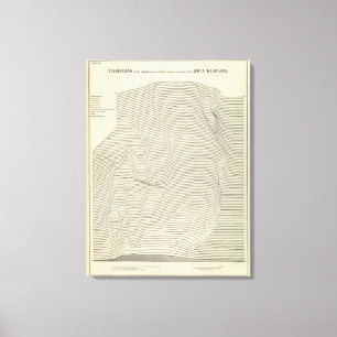 Uinta Mountains Stereogram Canvas Print