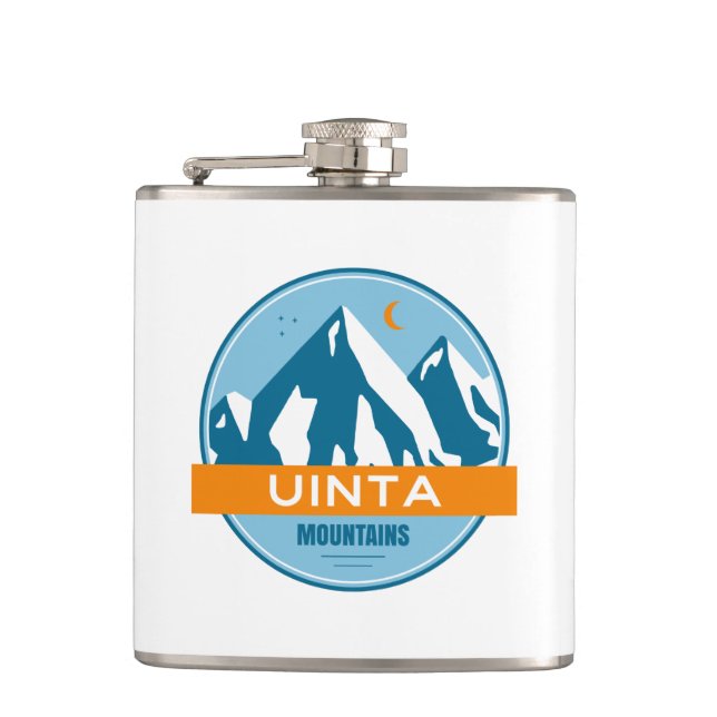 Uinta Mountains Utah Flask (Front)