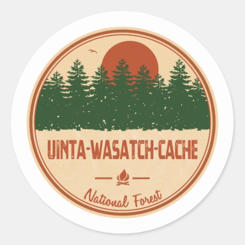 Uinta_Wasatch_Cache National Forest Classic Round Sticker
