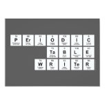 Periodic Table Writer  Uitnodigingen 12,7x17,8 Uitnodiging Kaart