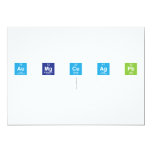 au mg cu ag pb   Uitnodigingen 12,7x17,8 Uitnodiging Kaart