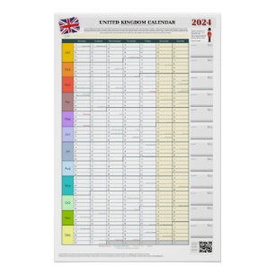 UK 2024 Calendar Poster