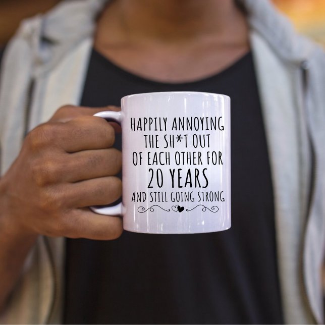 UK 20th Anniversary, 20 Year Wedding Anniversary Mug (Creator Uploaded)