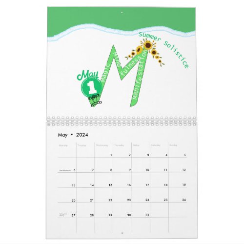 UK _2 Page _12month Calendar by Kriyas Collection