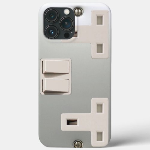 UK AC BS 1363 Electrical Plug Socket iPhone 13 Pro Max Case