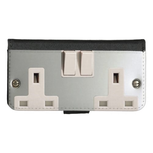 UK AC BS 1363 Electrical Plug Socket iPhone 87 Wallet Case