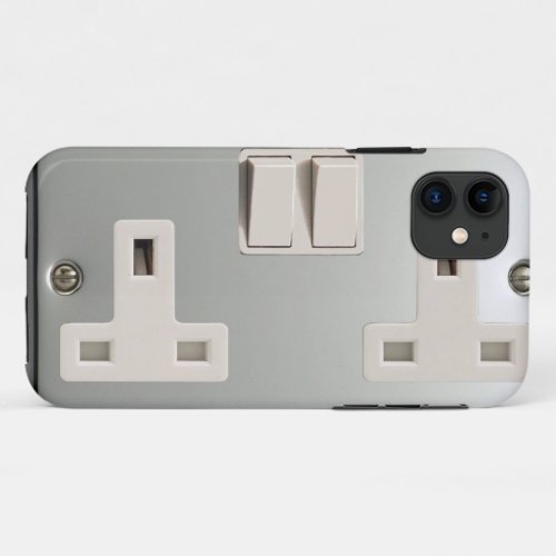 UK AC BS 1363 Plug Socket British Standard iPhone 11 Case