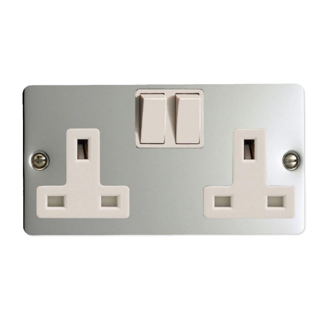 UK AC BS 1363 Plug Socket [British Standard] Label (Front)