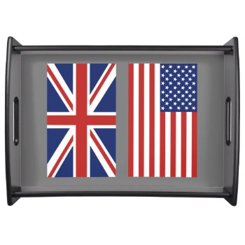 Uk And Usa Flags. Serving Tray by Impactzone at Zazzle