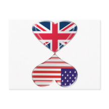 UK and USA Hearts Flag Art