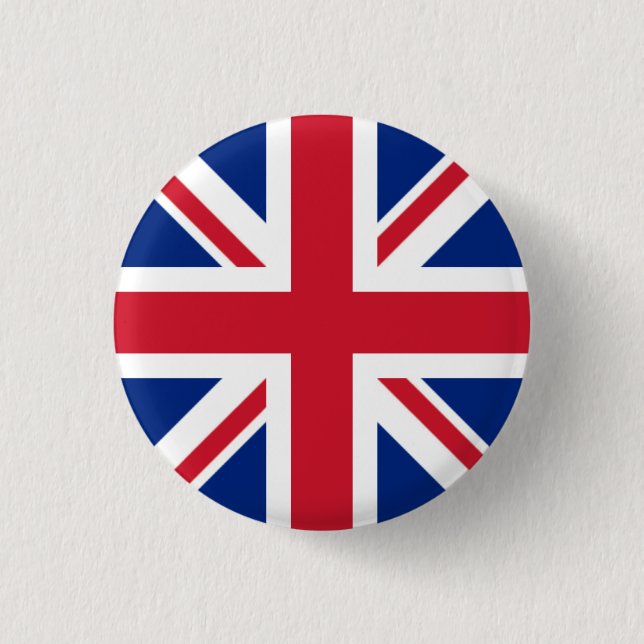 UK Badge - Union Jack Pinback Button (Front)