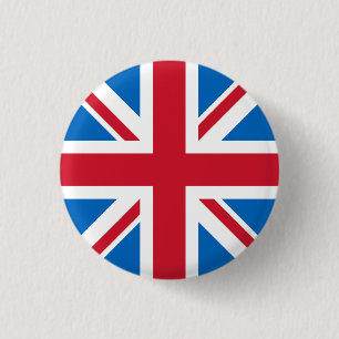UK Badge - Union Jack with Scottish Blue Pinback Button