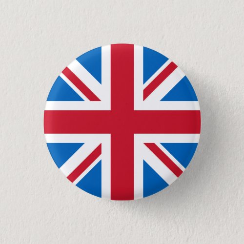UK Badge _ Union Jack with Scottish Blue Pinback Button