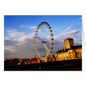 (UK) Beautiful LONDON EYE Scenery Card (Front Horizontal)