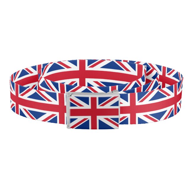 UK Britain Royal Union Jack Flag Belt (Coil)
