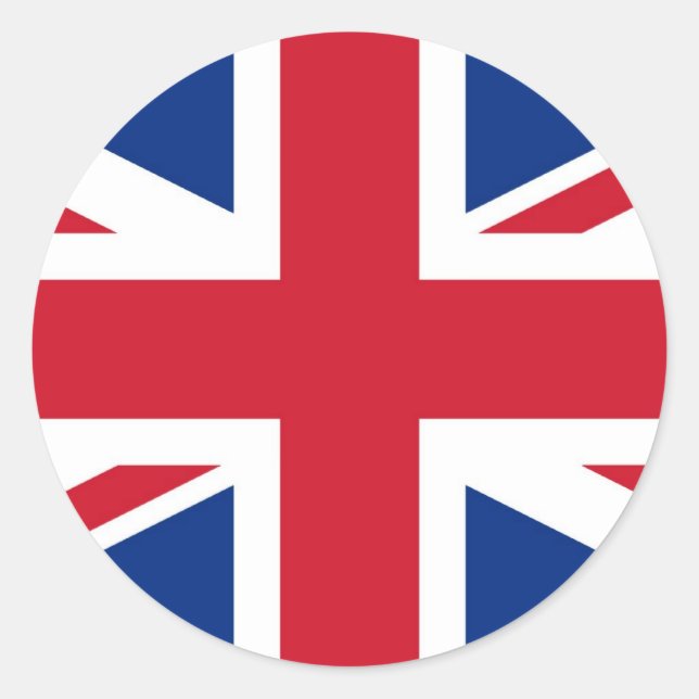UK Britain Royal Union Jack Flag Classic Round Sticker (Front)