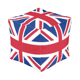 UK Britain Royal Union Jack Flag Pouf