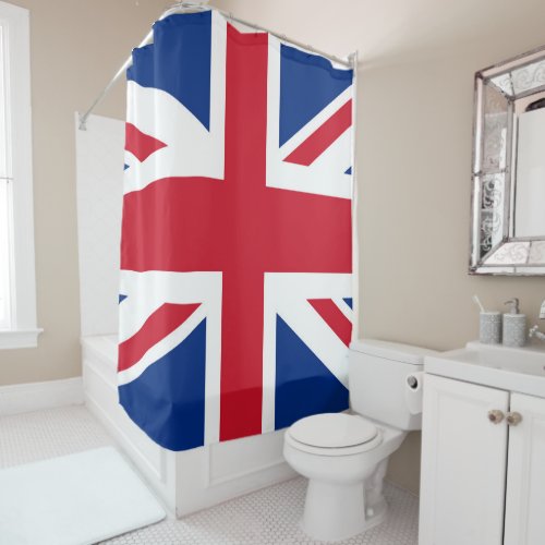 UK Britain Royal Union Jack Flag Shower Curtain