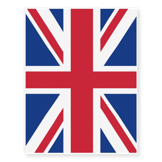 UK Britain Royal Union Jack Flag Temporary Tattoos (Front)